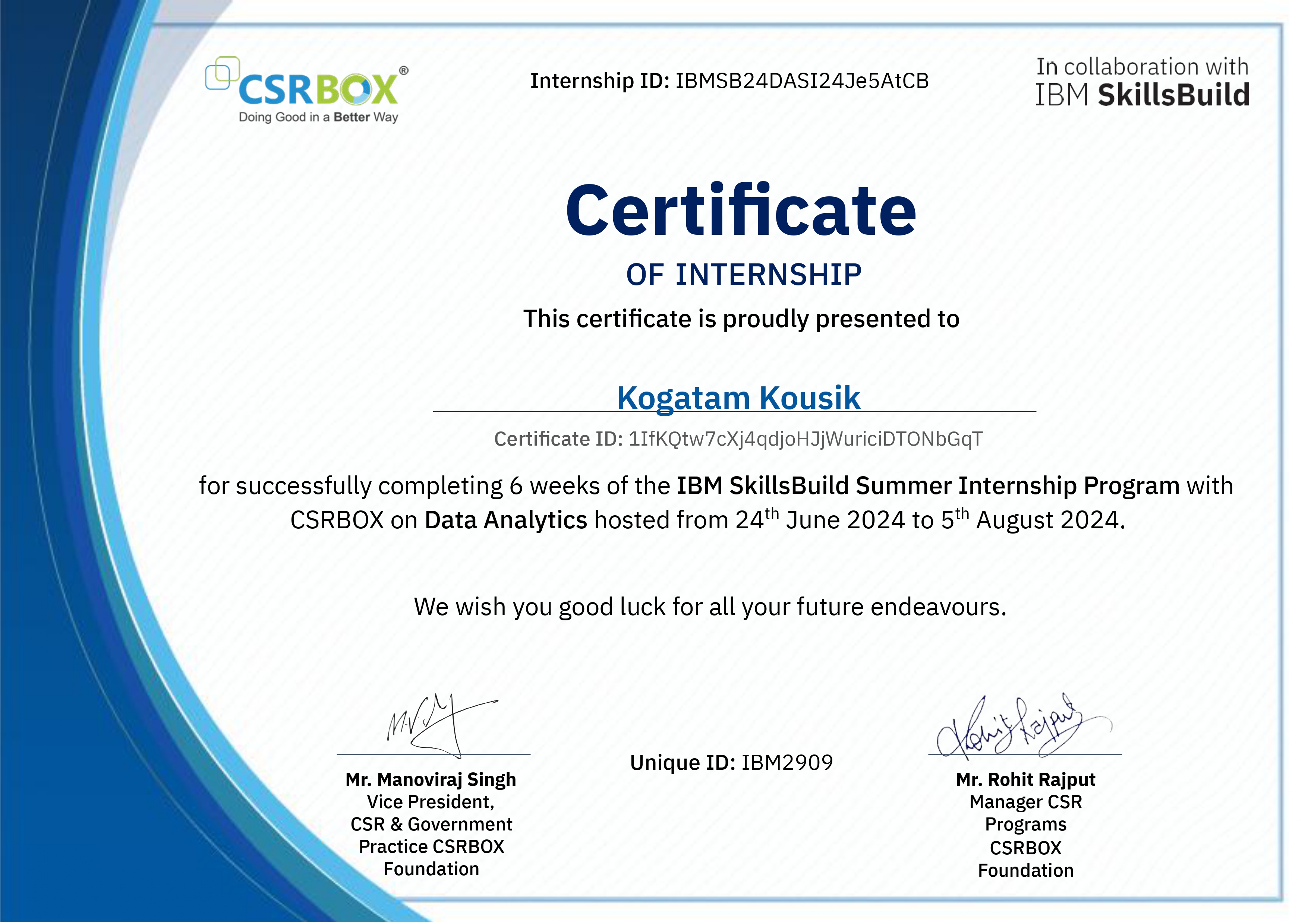 Certificate 3